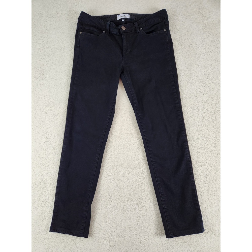 Womens Paige Skyline Skinny Black Jeans Size 29 USA Made